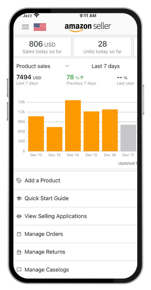 Original mobile store result snapshot 1